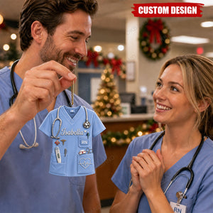 Personalized Nurse Christmas Ornament, RN Gift
