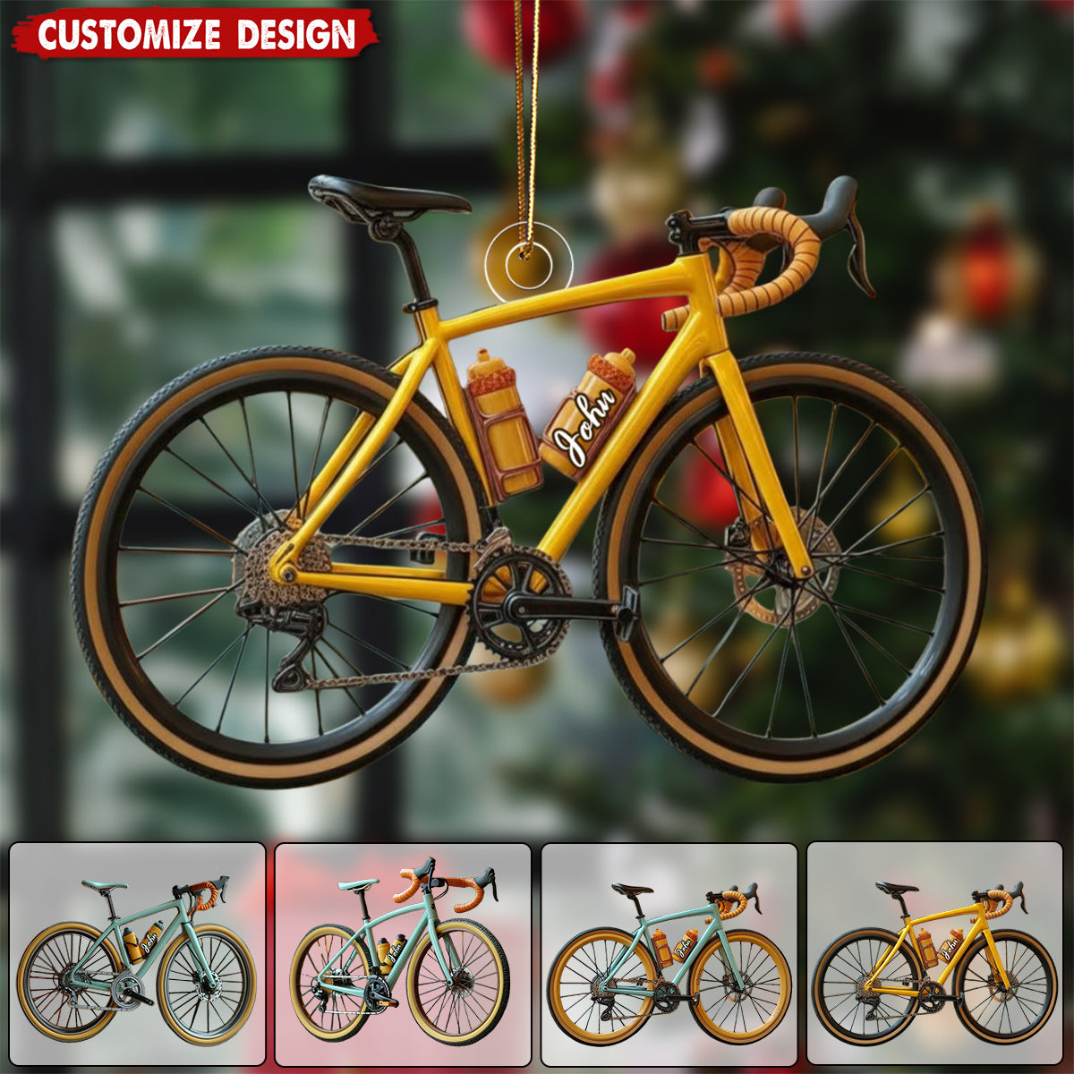 Personalized Road Bike Christmas Ornament – Gift For Cyclist