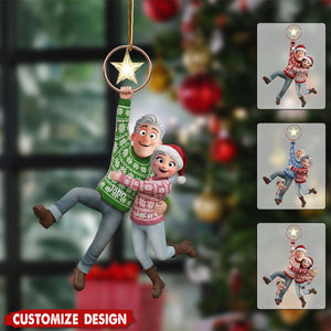 Funny Hanging Couple Ornament - Personalized Gifts For Couple