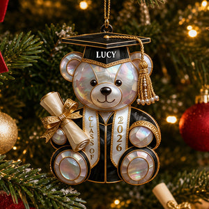 Personalized Class Of Graduation Bear Christmas Ornament – Gift For Students