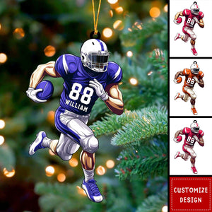American Football Player Personalized Ornament,Keychain - Gift For American Football Lovers