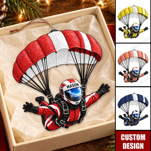 Personalized Skydiving Christmas Ornament,Skydiver Gift, Extreme Sports Lover