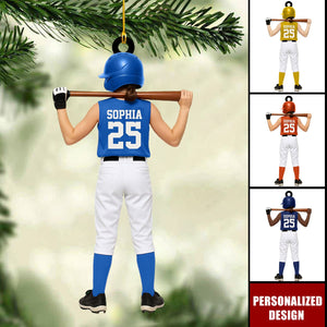 Personalized Softball Player Ornament Gift for Softball Player