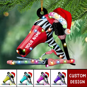 Personalized Blow dryer Set Acrylic Christmas Ornament Gift For Hairdresser