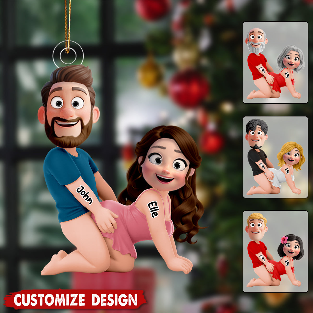 Personalized Naughty Couple Ornament - Gifts For Couple