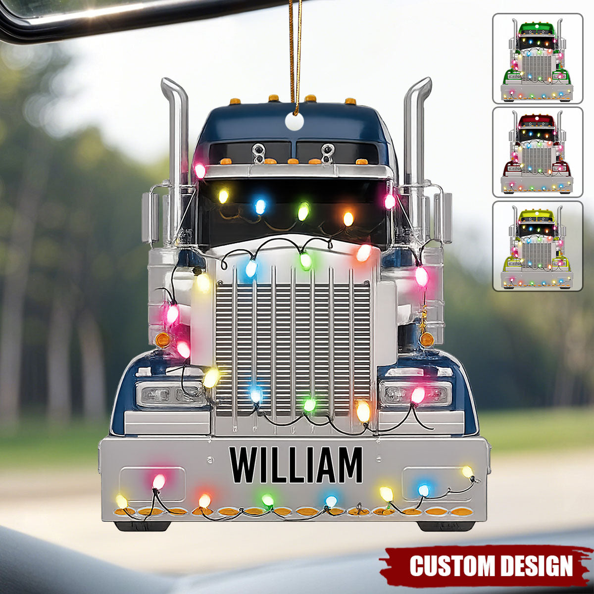 Celebrate The Holidays With Festive Truck Decorations, Personalized Custom Acrylic Ornament, Gift For Truck Drivers