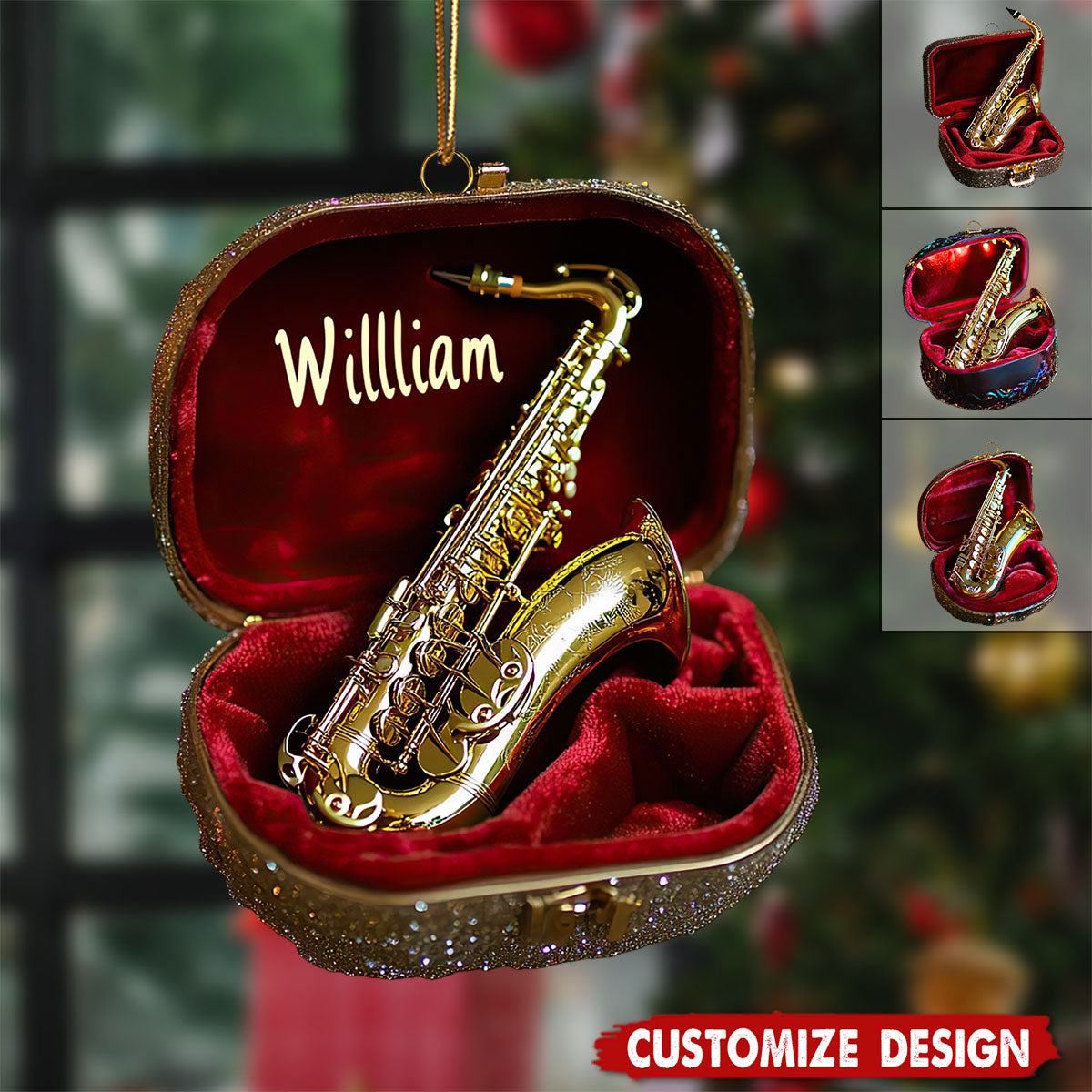 Personalized Saxophone Christmas Ornament - Gift For Musician - OKBANDS