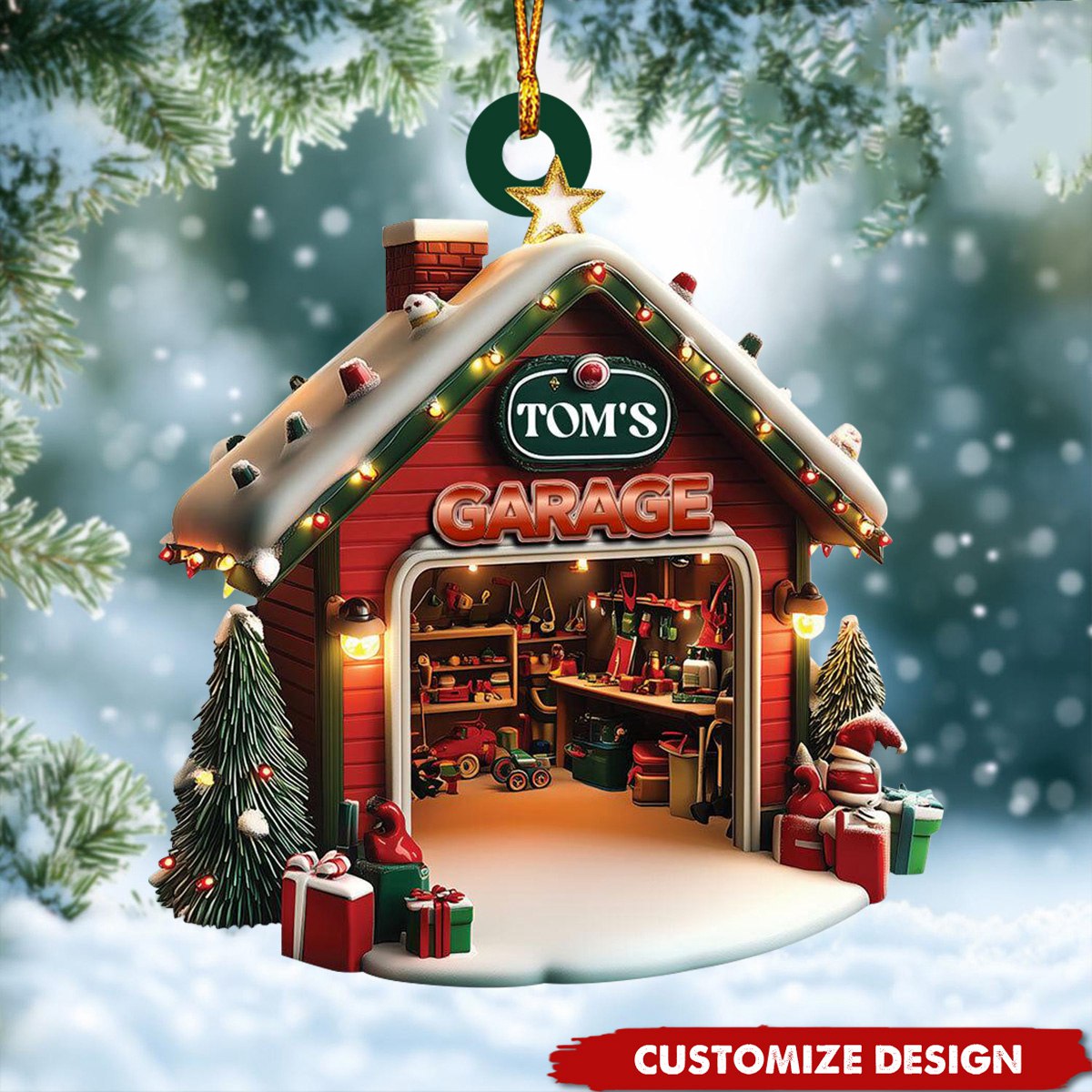 Personalized Garage Christmas Ornaments - 2024 New Release