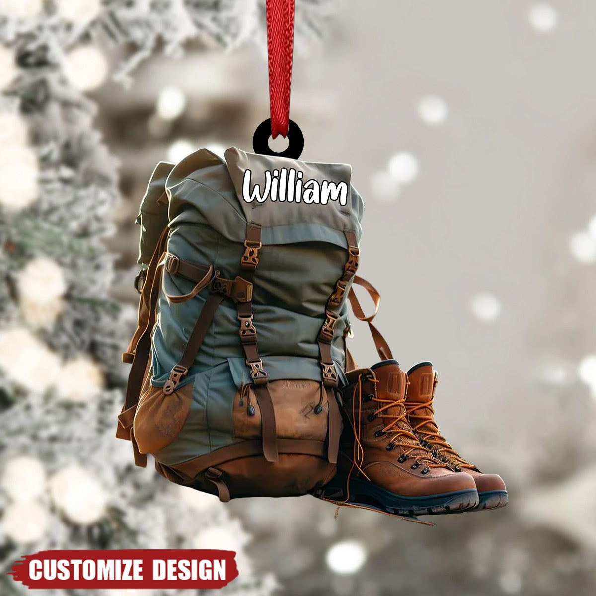 Personalized Hiking Acrylic Ornament - Gift For Hiking Lovers - New Release