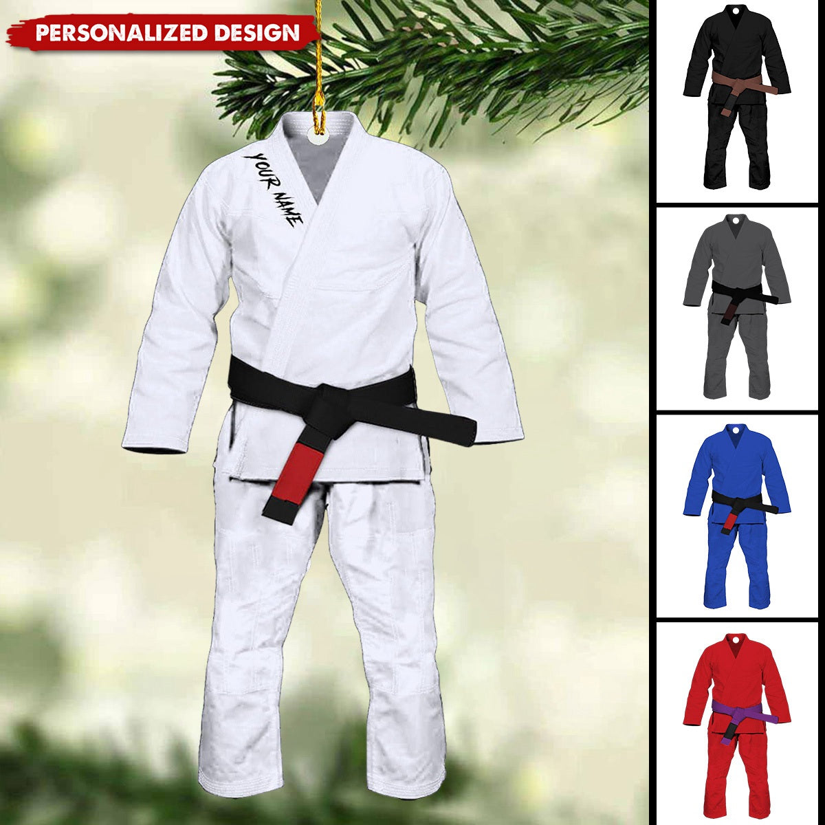 New Release Personalized Jiu Jitsu Uniform Ornament-Gifts For Jiu Jitsu Lovers