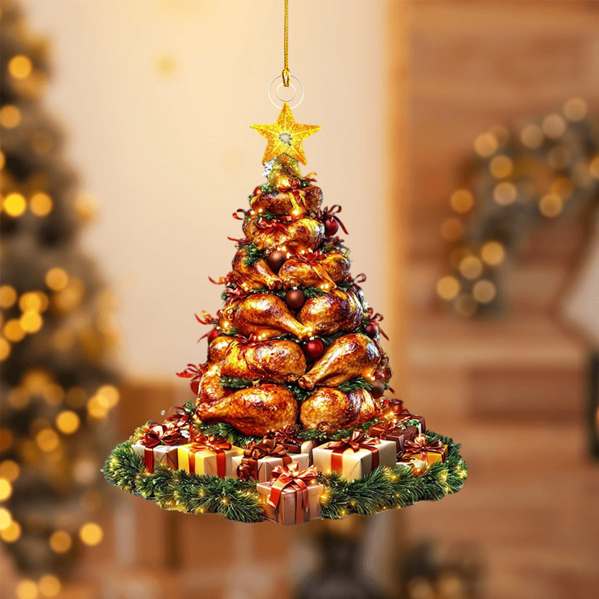 Roast Turkey Christmas Ornament-Thanksgiving Gift for Newborn, Baby-2024 New Release