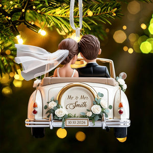 Personalized Mr & Mrs Newlywed 1st Christmas Ornament