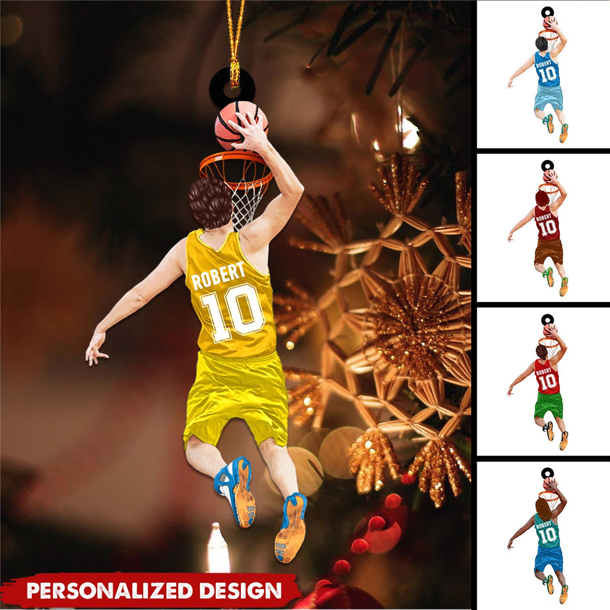 Personalized Basketball Player Jumping Dunking Ornament-Gifts For Basketball Lovers-New Release