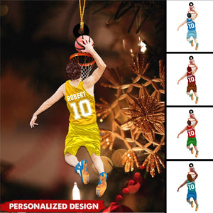 Personalized Basketball Player Jumping Dunking Ornament-Gifts For Basketball Lovers-New Release