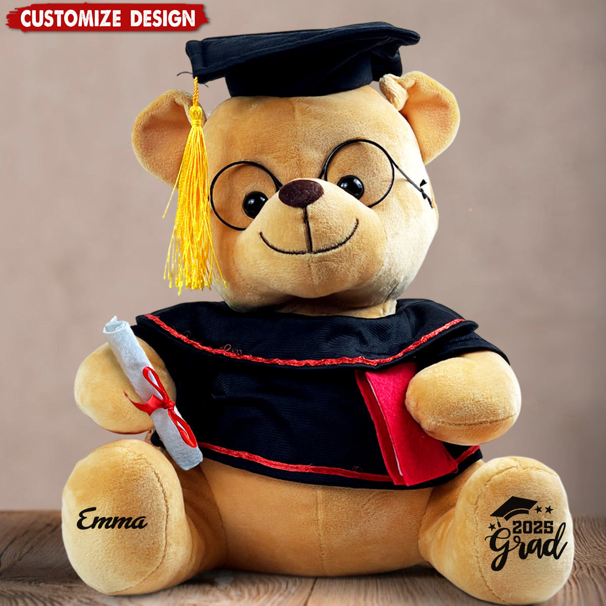 2025 Grad - Personalized Graduation Bear - OKBANDS