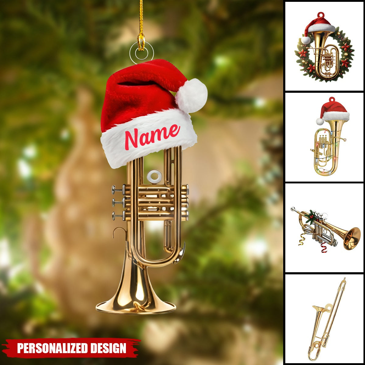 Personalized Trumpet Ornament-Gift For Trumpet Artist Trumpet Lover-New Release