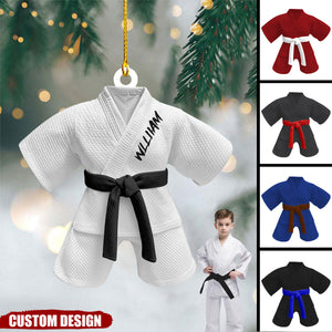 Personalized Black Belt Kid Uniform Ornament - Gift For Jiu-Jitsu,Karate Lovers