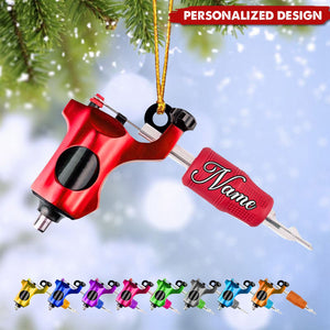 Personalized Tattoo Machine Ornament-Gifts Tattoo Artist, Brother, Boyfriend-2024 New Release