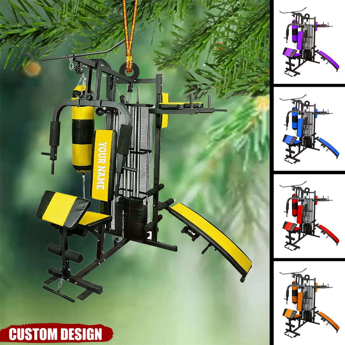 2024 New Release Personalized Exercise Equipment Gym Christmas Ornament - Gift For Gym Lover
