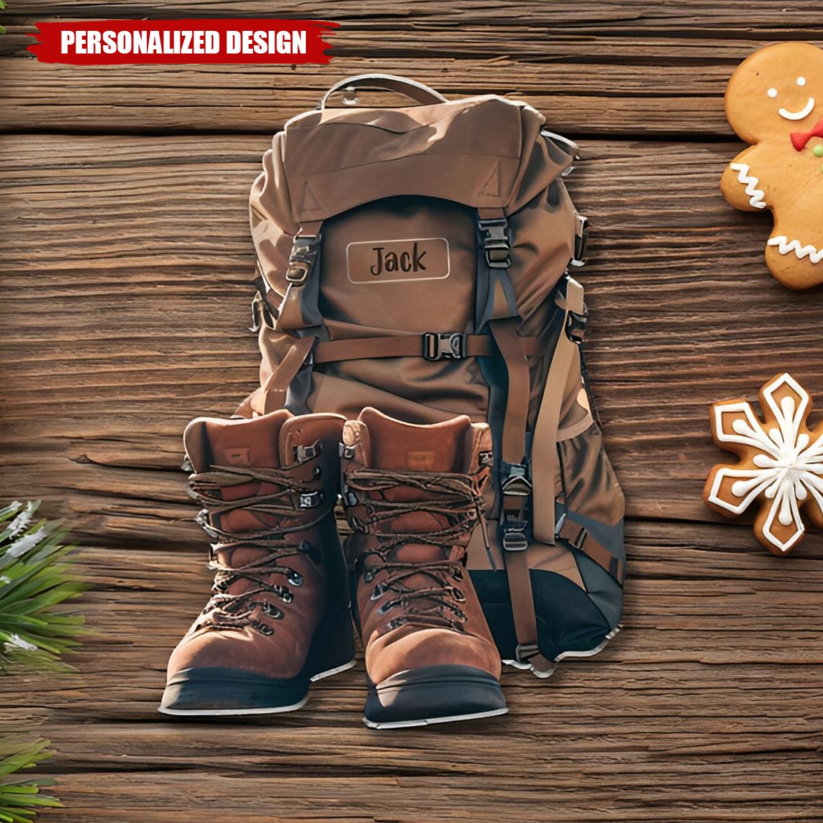 New Release Personalized Hiking Acrylic Ornament, Hiking Lovers Christmas Ornament,Camping Lover Gift