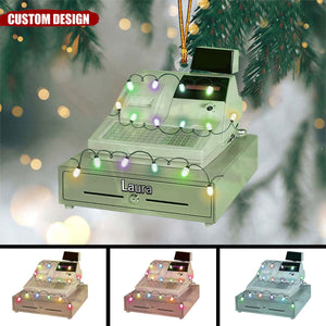 Personalized Cash Register Christmas Ornament -  Gift For Cashier
