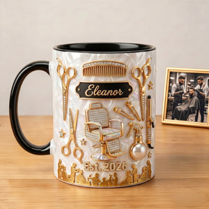 Personalized Hairstylist Mug, Custom Name Hairdresser Coffee Cup