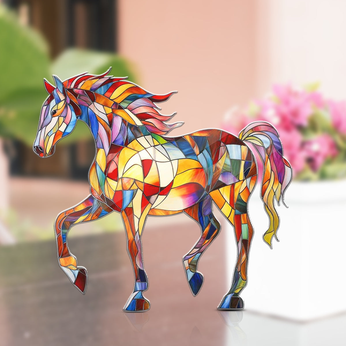 Colorful Horse Acrylic Plaque - Gift For Horse Lovers