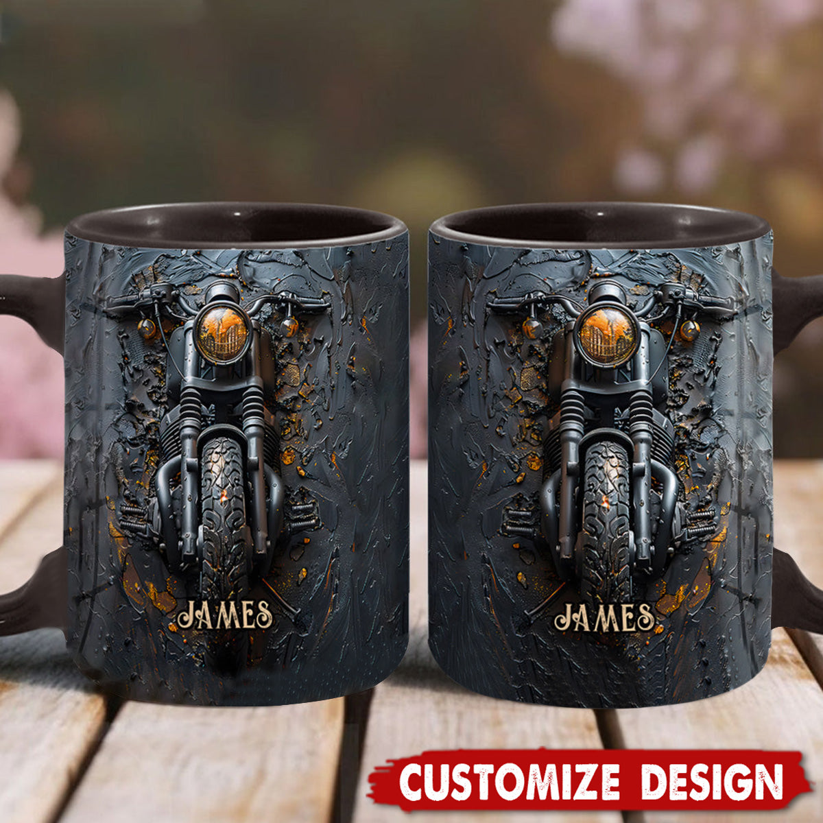 Never Underestimate An Old Man With A Motorcycle - Personalized Biker Accent Mug