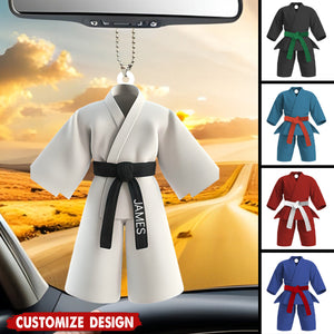 Black Belt Car Ornament - Personalized Gift For Karate,Jiu-Jitsu Lovers