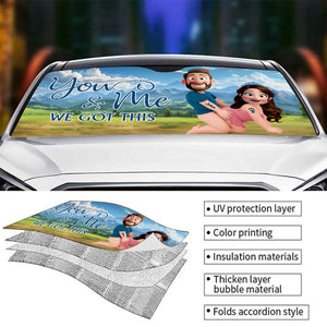You And Me - Personalized Custom Car Sunshade