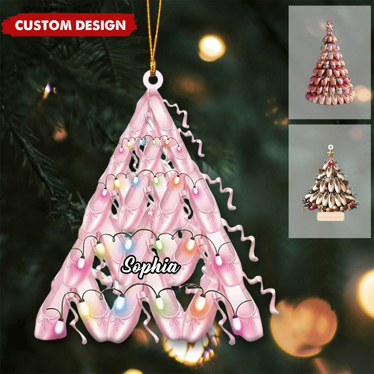 Personalized Ballet Shoes Christmas Ornament, Gift For Ballet Dancers - New Release
