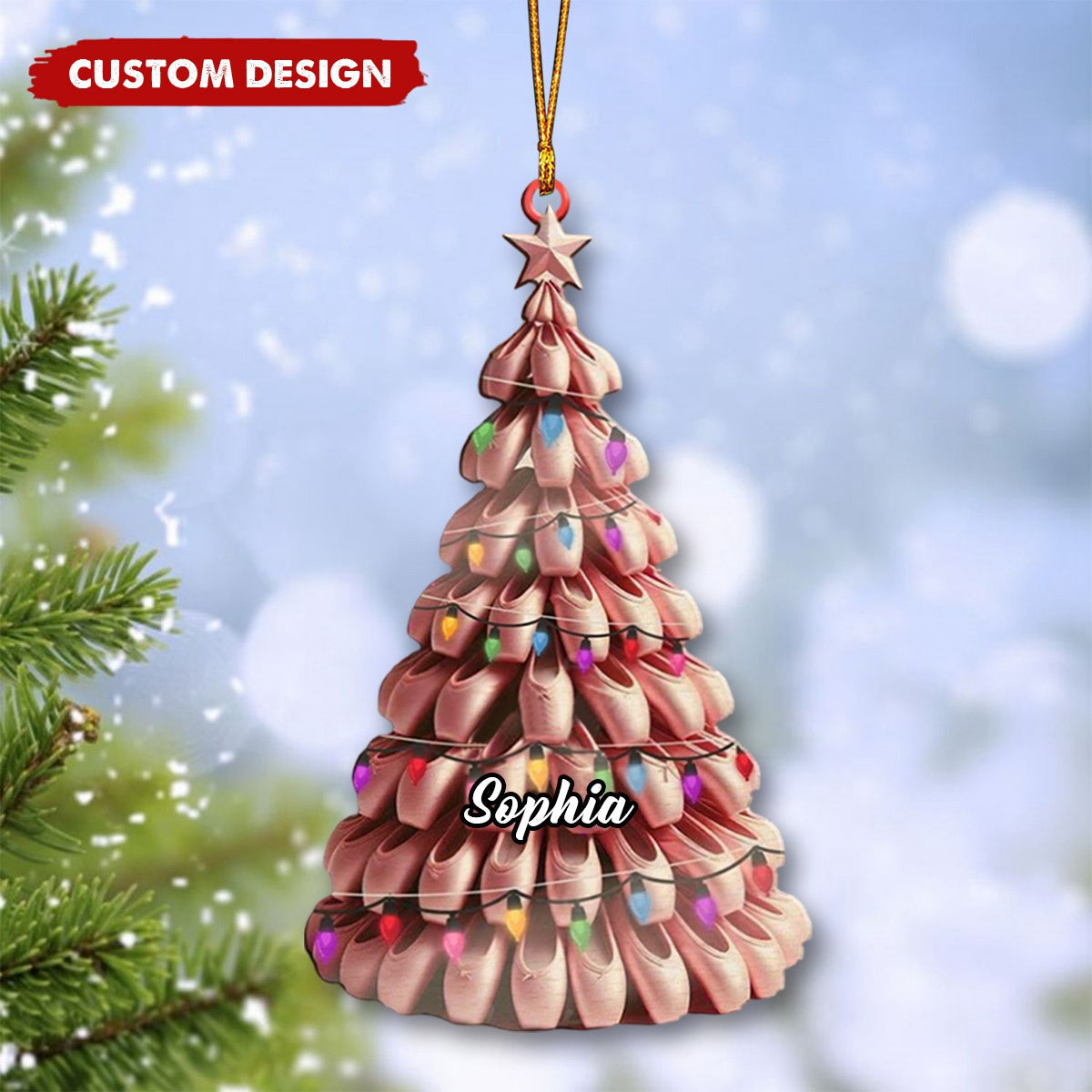 Personalized Ballet Shoes Christmas Ornament, Gift For Ballet Dancers - New Release