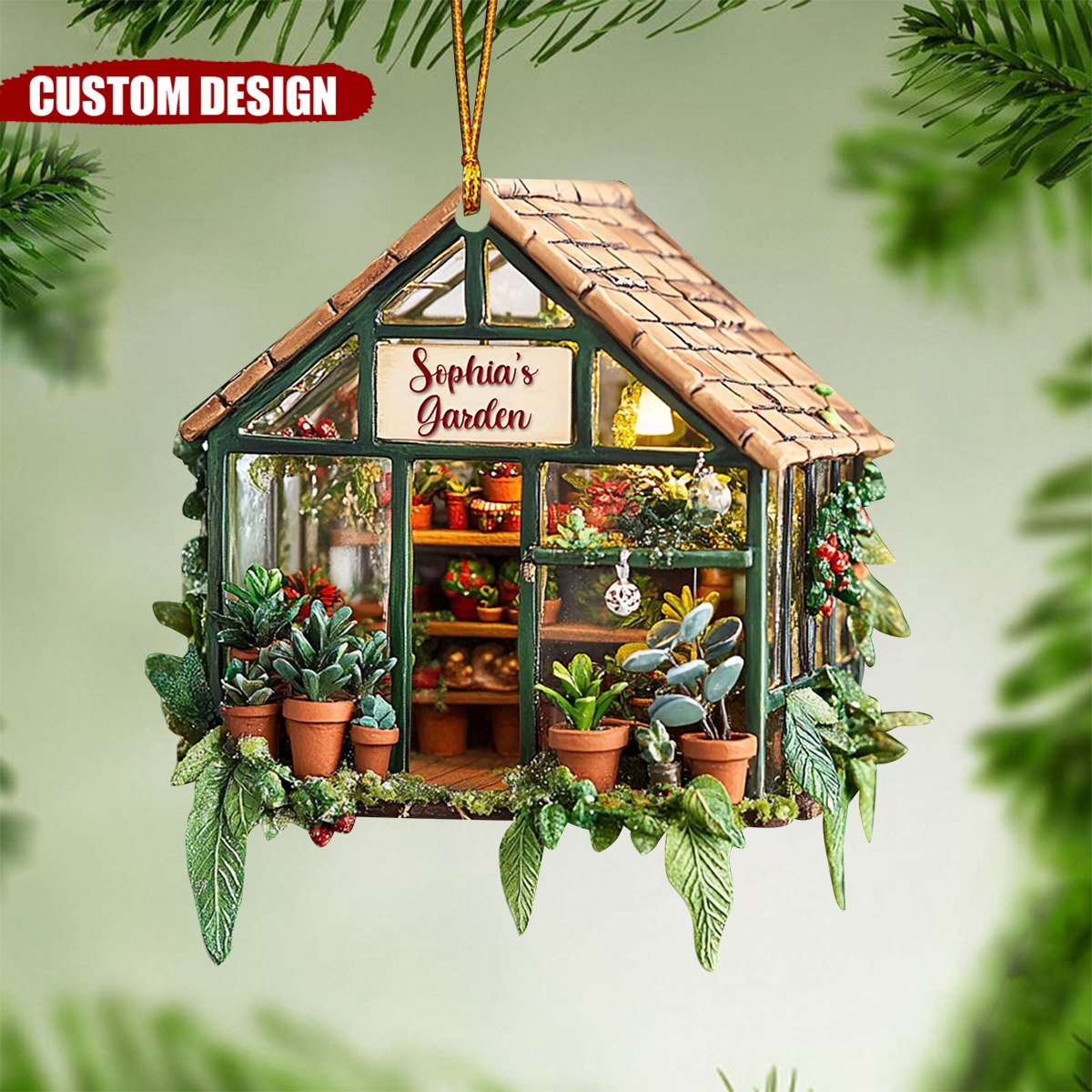 Personalized Greenhouse garden Christmas Ornament-Gifts For garden Lovers-New Release
