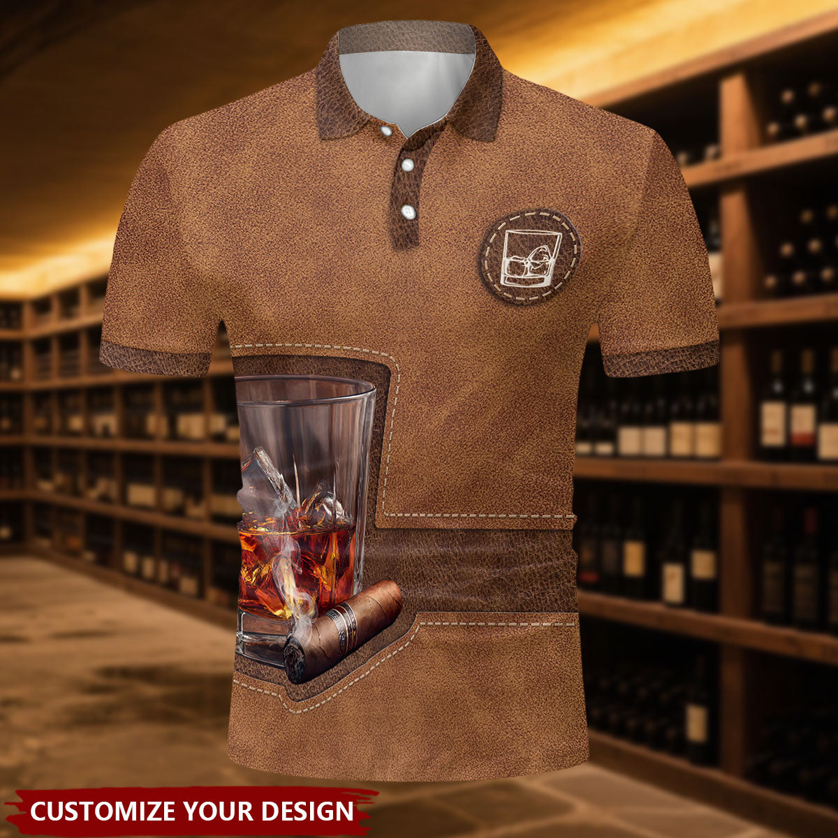 Whiskey And Cigar - Personalized Whisky Polo Shirt