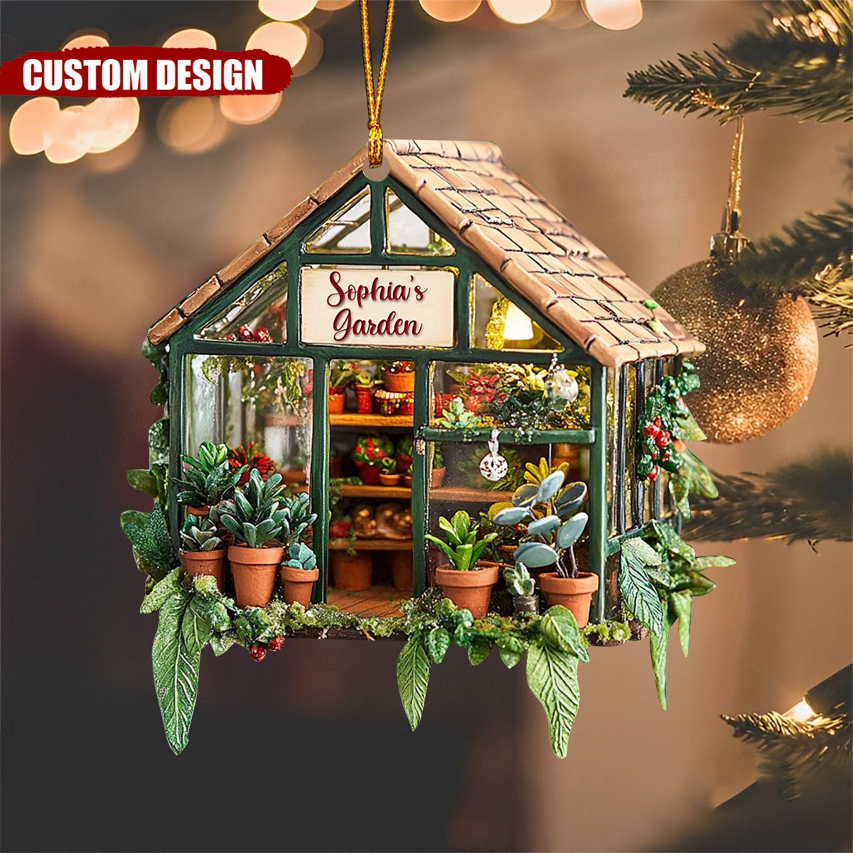 Personalized Greenhouse garden Christmas Ornament-Gifts For garden Lovers-New Release