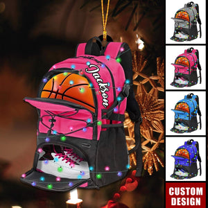 Personalized Basketball Bag Christmas Ornament, Gift For Basketball Players -