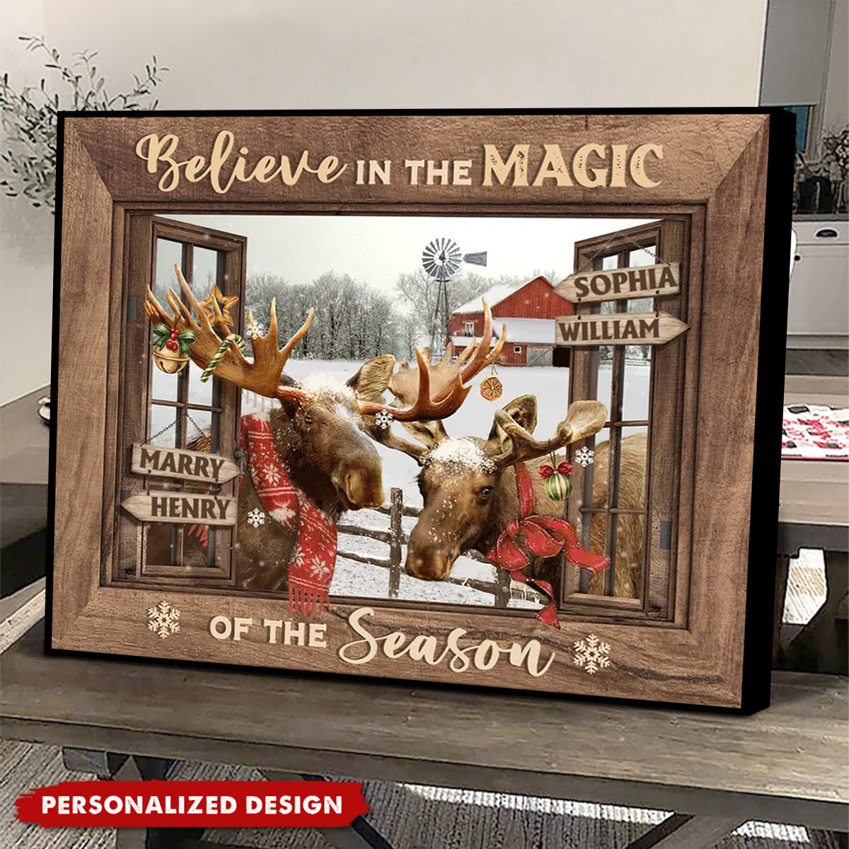 It’s Wonderful Time Of The Year  -Personalized Family Member Christmas Poster