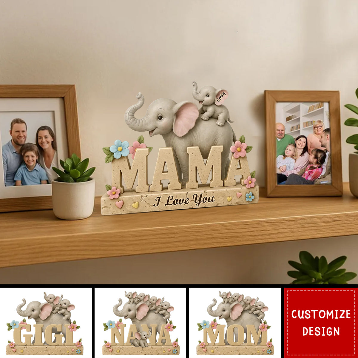 Love You A Ton, Mama - Personalized Acrylic Plaque - Mother's Day, Gift For Mom