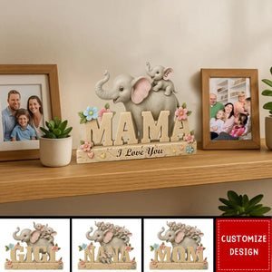 Love You A Ton, Mama - Personalized Acrylic Plaque - Mother's Day, Gift For Mom