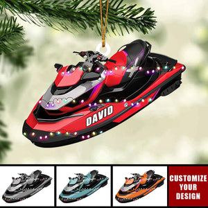 Personalized Jet Boat Ski Christmas Ornament, Personal watercraft Boat - 2024 New Release