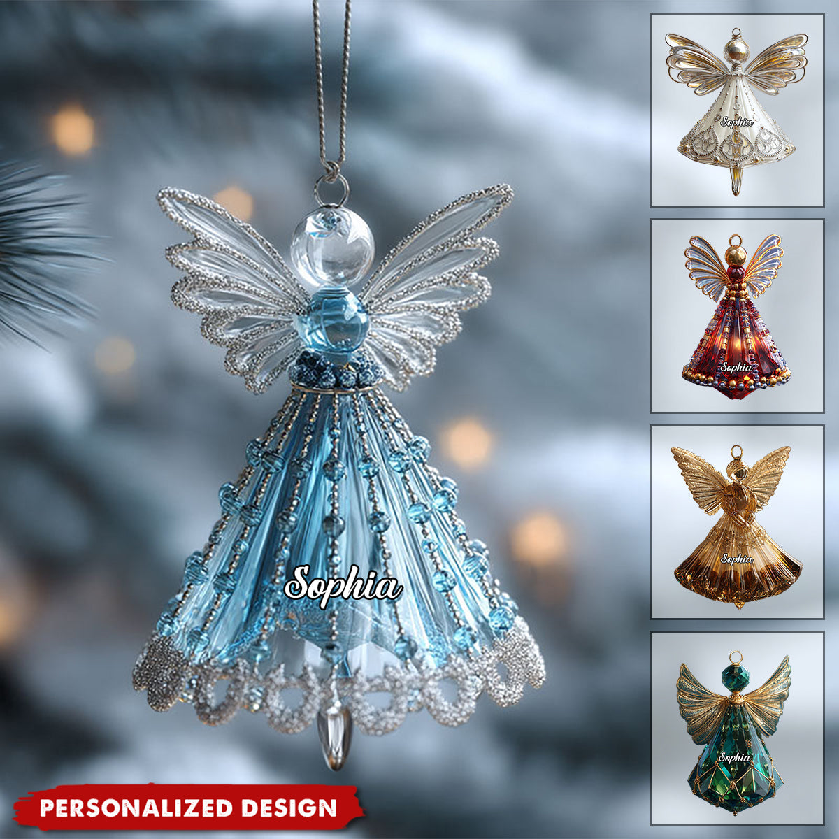 Personalized Angel Christmas Ornament Gift For Lover