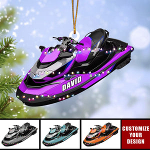 Personalized Jet Boat Ski Christmas Ornament, Personal watercraft Boat - 2024 New Release