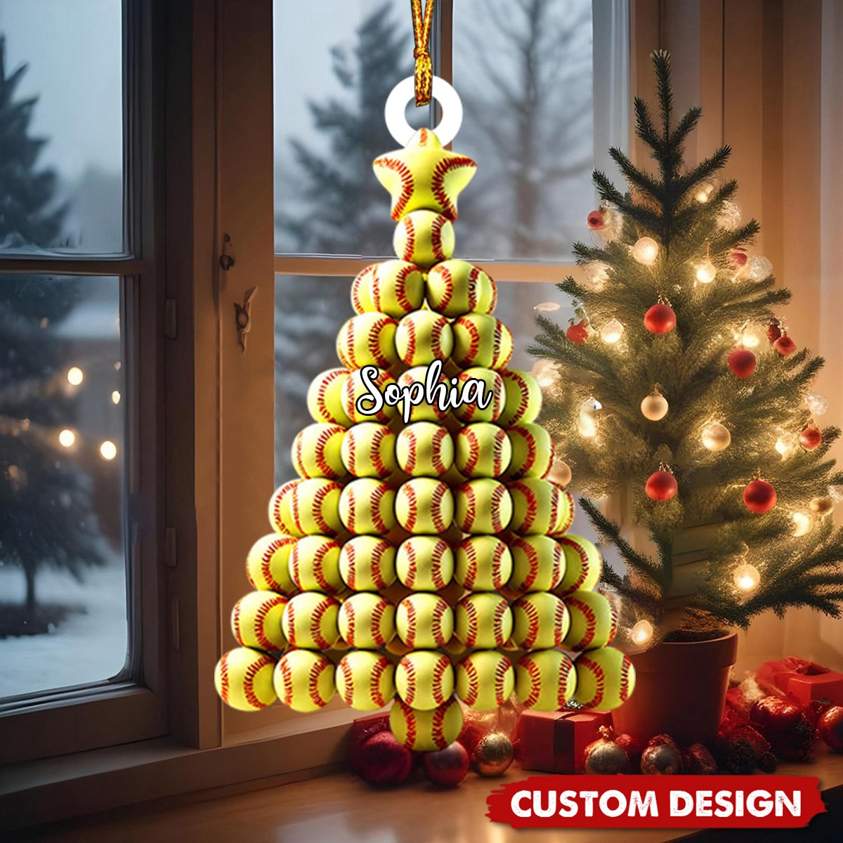 Personalized Softball Christmas Ornament-Gift For Softball Lovers-2024 New Release