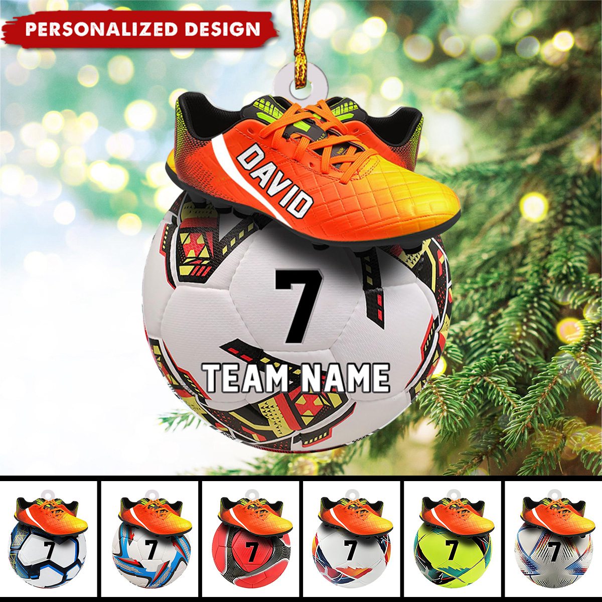 Personalized Soccer Ornament-Gifts For Soccer Players and Soccer Lovers-New Release