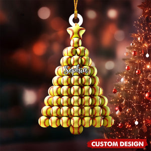 Personalized Softball Christmas Ornament-Gift For Softball Lovers-2024 New Release