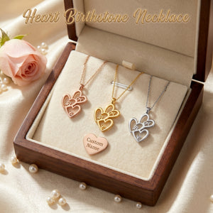 Personalized Family Initial Heart Necklace - Name Pendant, Mother's Day Gift