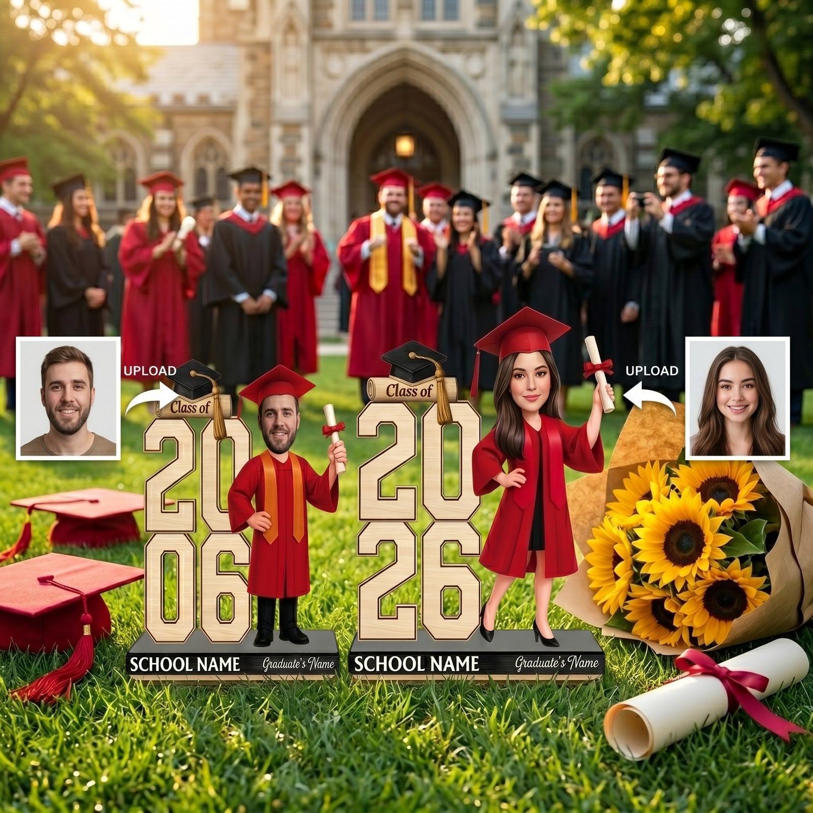 Class Of 2026 2027 Senior - Personalized Wooden Plaque - Graduation Gift For Graduates