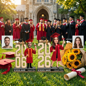 Class Of 2026 2027 Senior - Personalized Wooden Plaque - Graduation Gift For Graduates