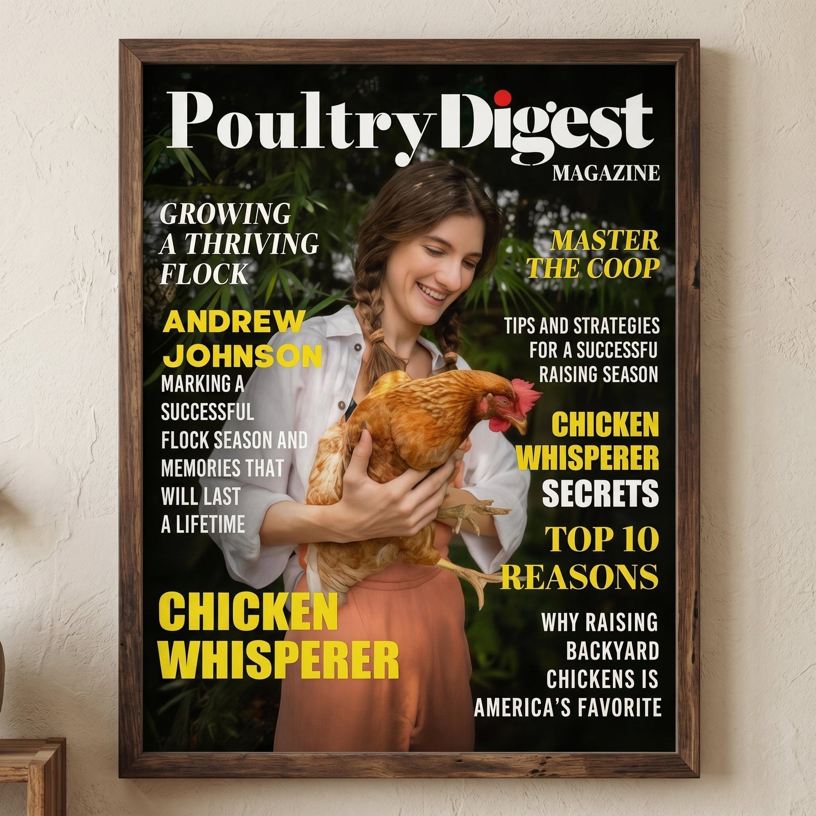 Personalized Poultry Digest Poster -Farmer Gift,Chicken Keeper Gift