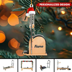 New Release Personalized Pilates Equipment Hanging Christmas Ornament-Gifts For Pilates Lover